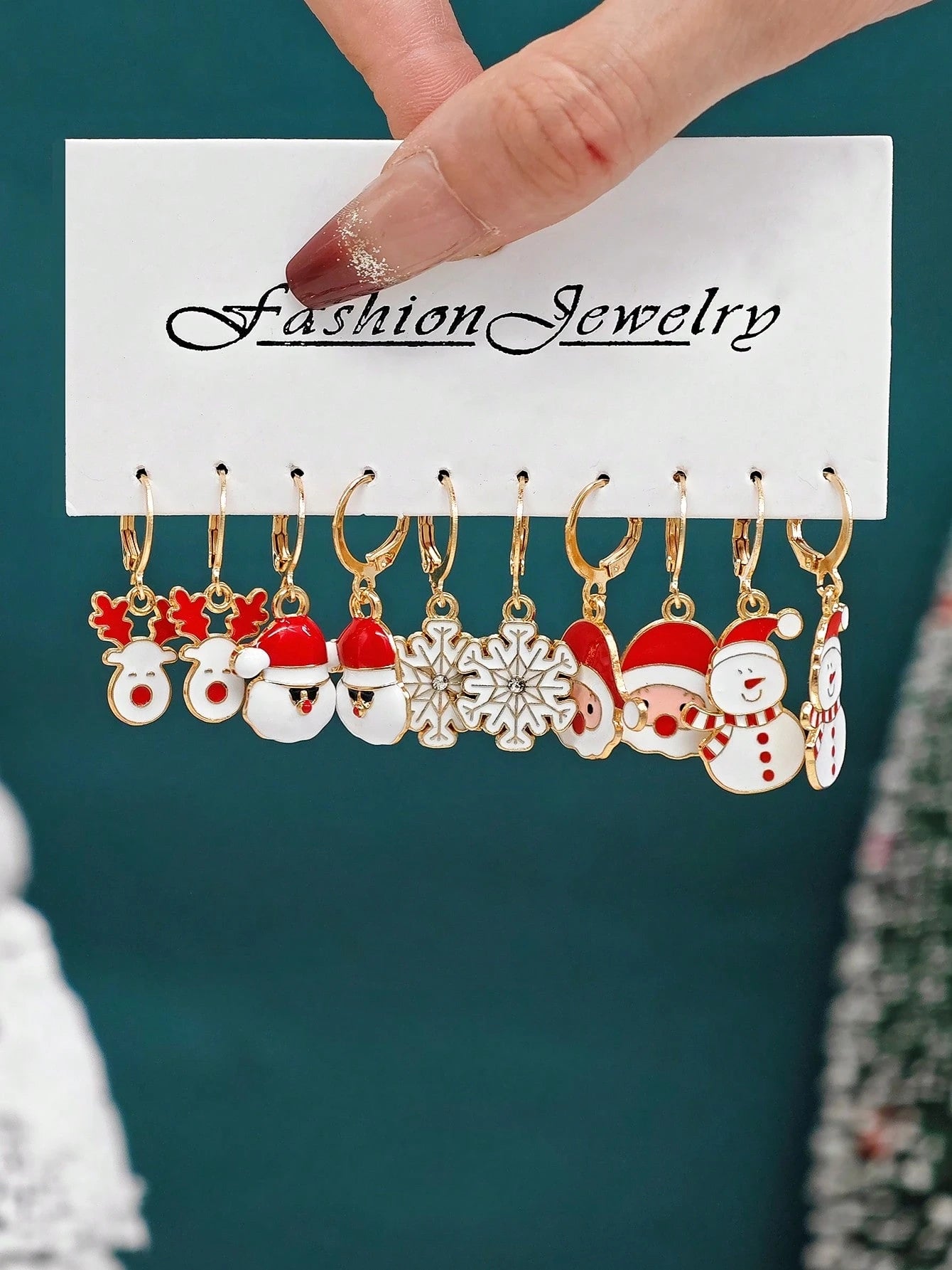 10/40pcs Christmas Charm Earrings
