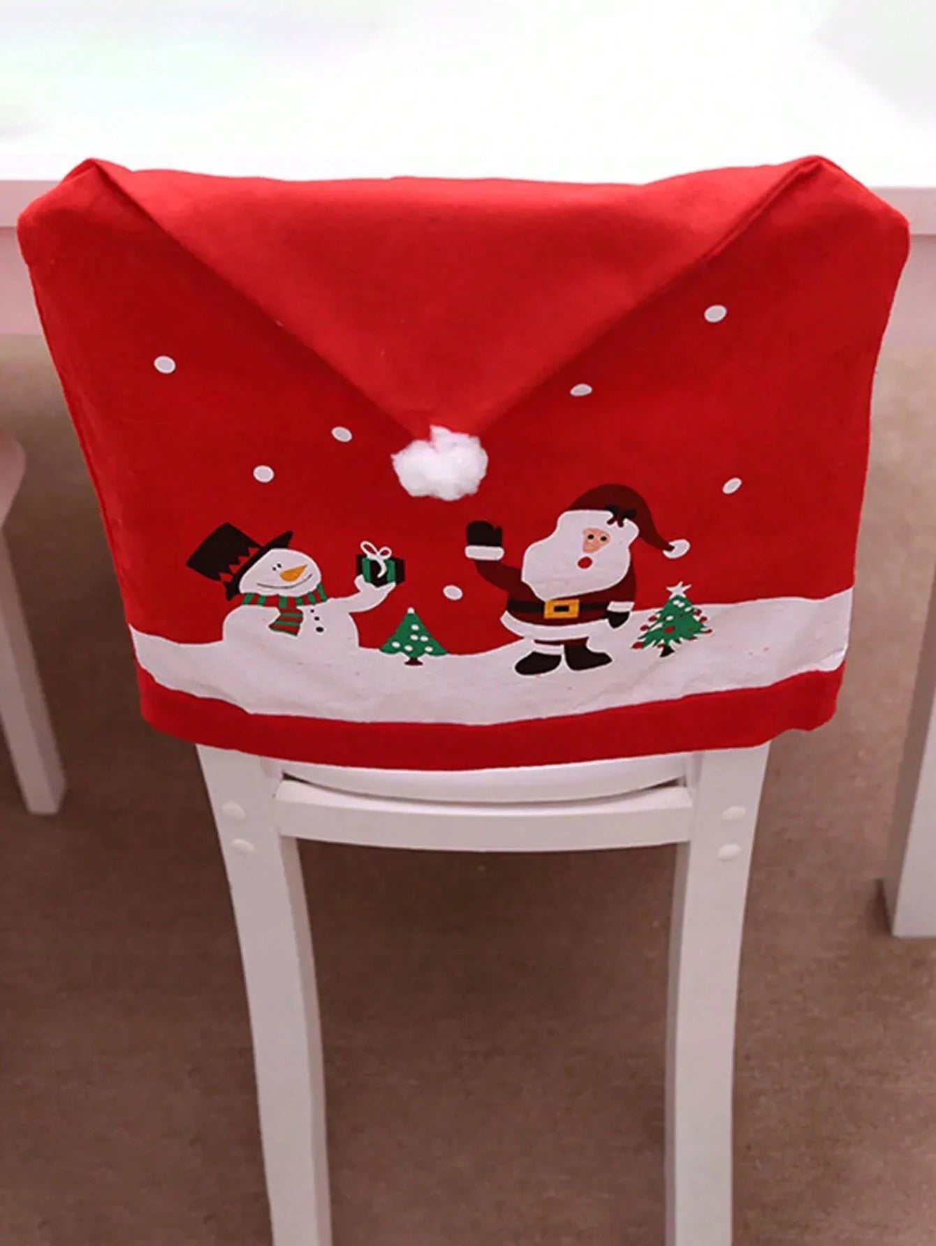 Christmas Santa Printed Chair Covers