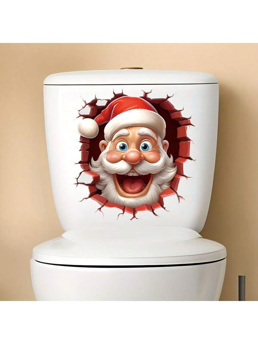 Santa Claus Christmas Toilet Stickers