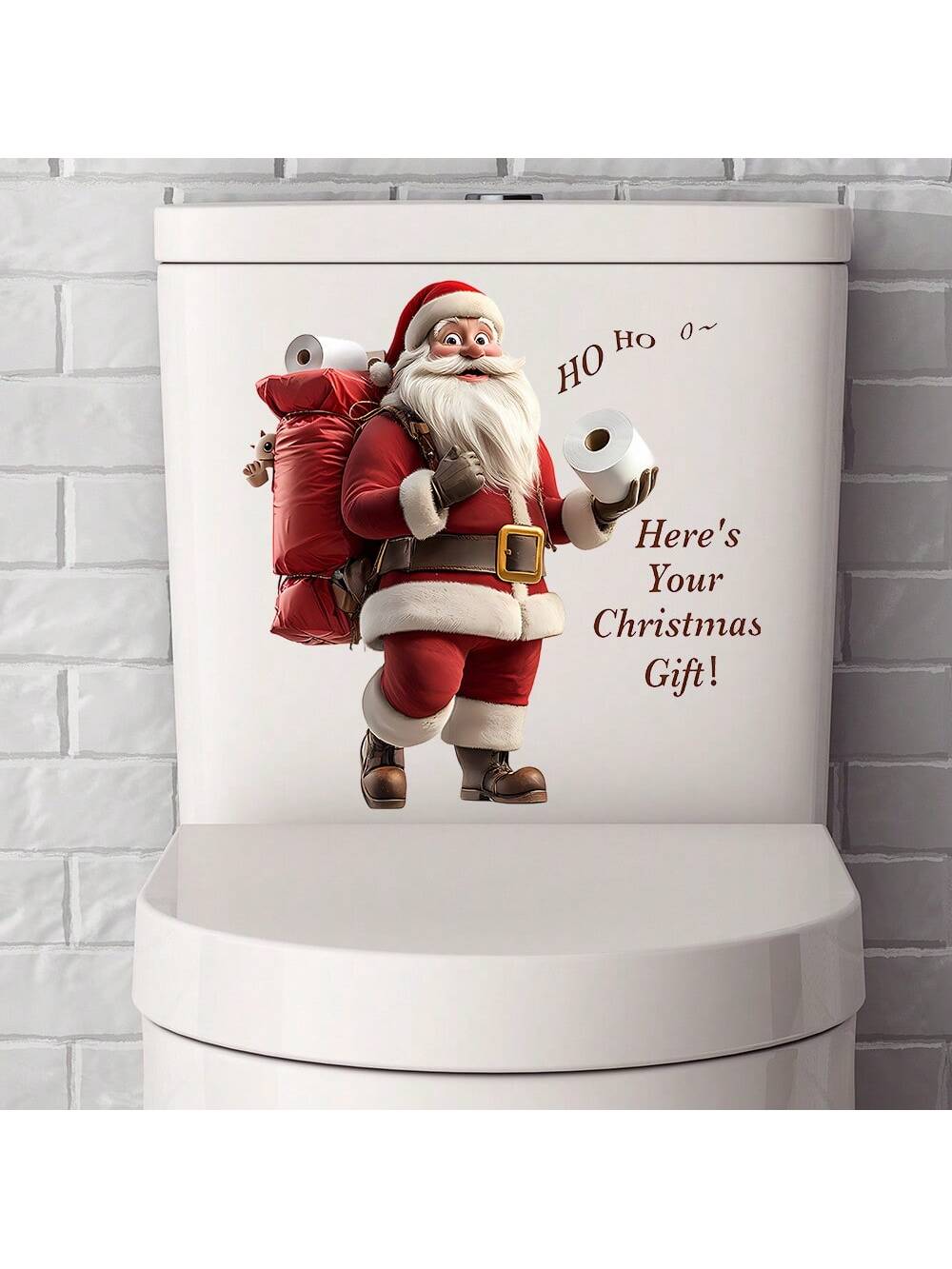 Santa Claus Christmas Toilet Stickers