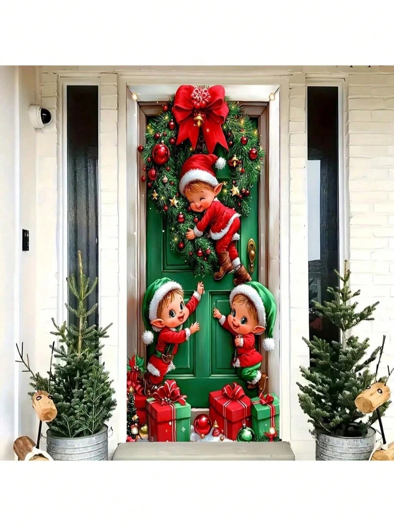 Santa Claus Elf Door Banner