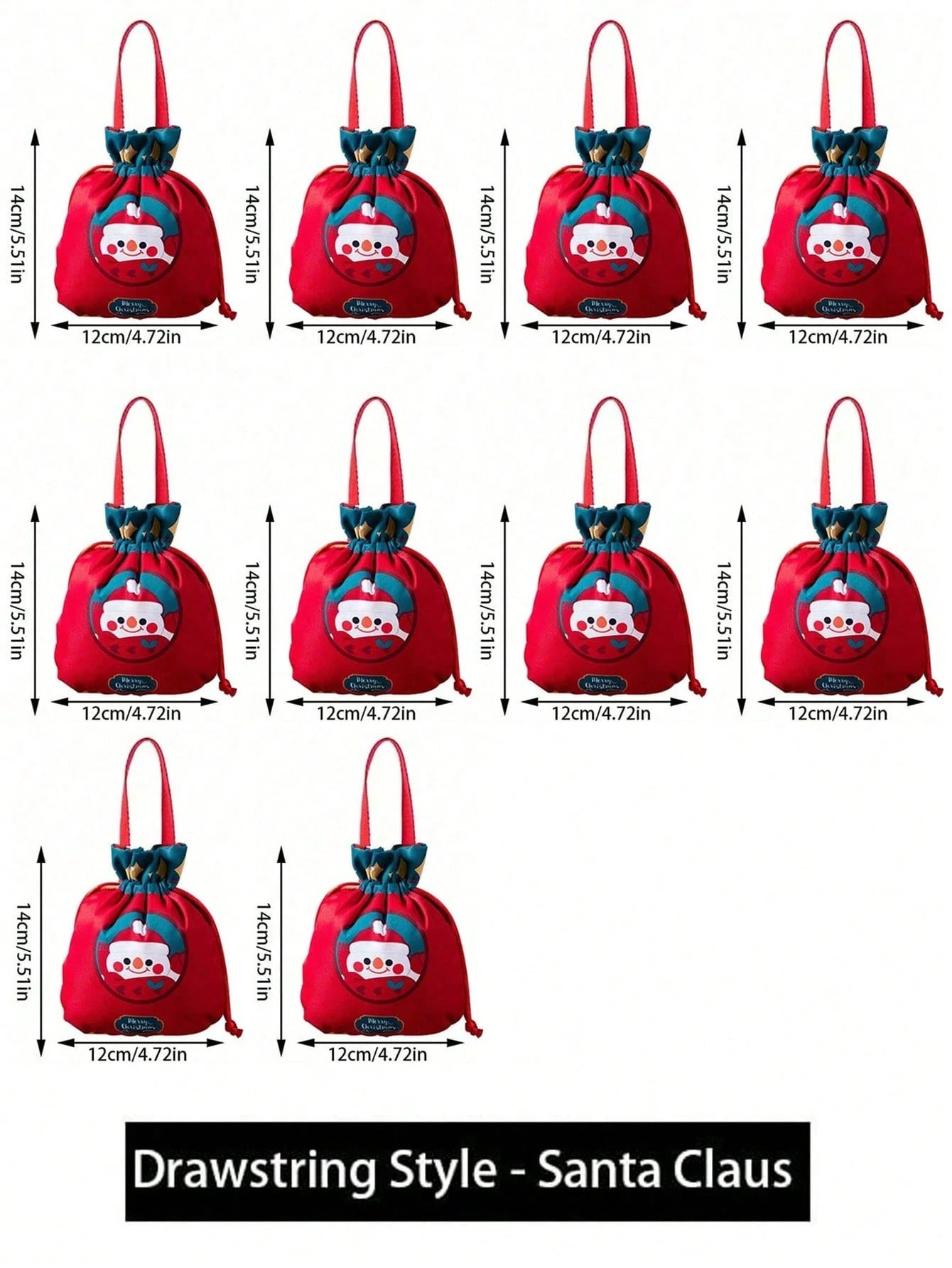 Christmas Santa Snowman Gift Bags