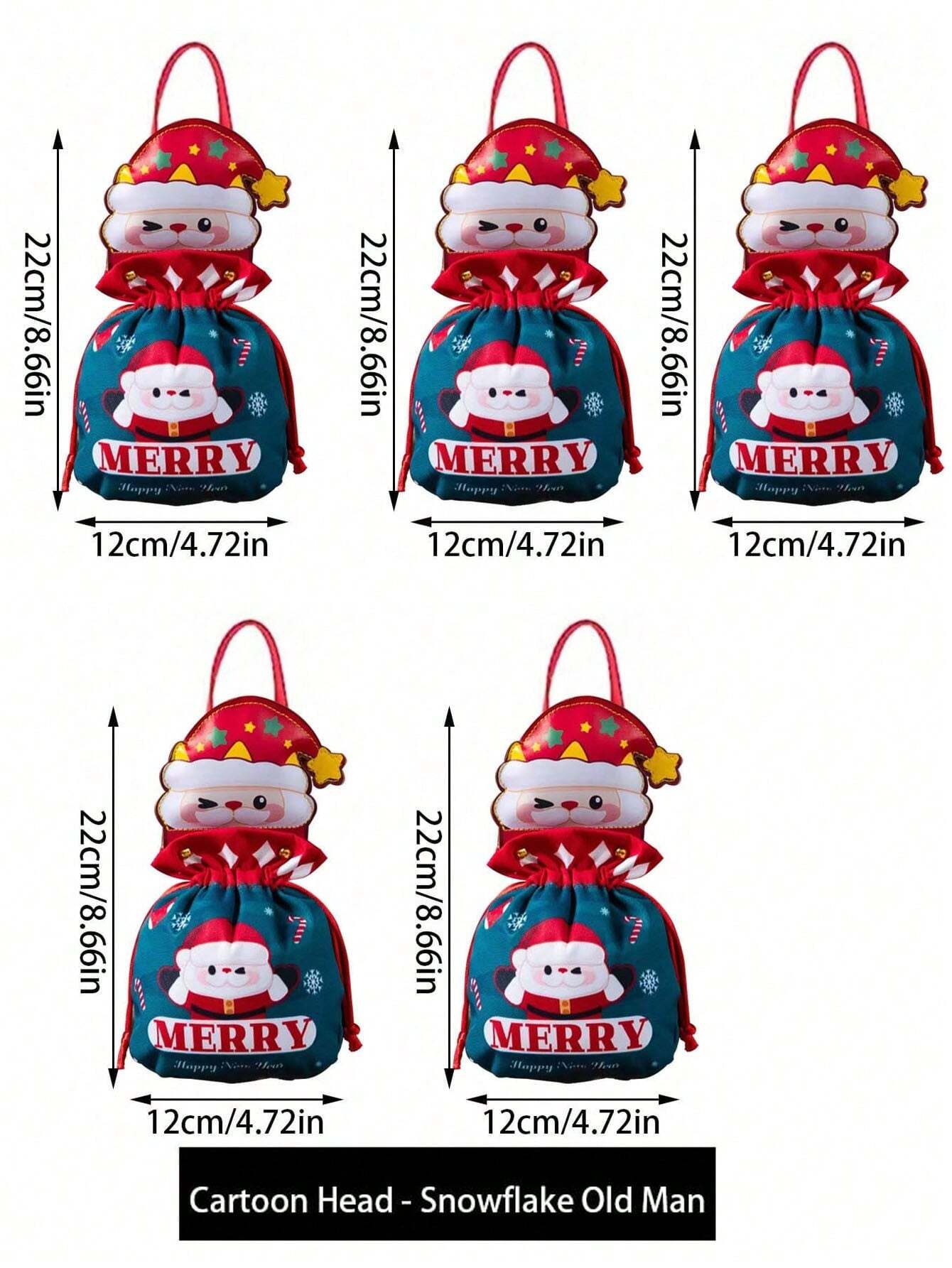 Christmas Santa Snowman Gift Bags