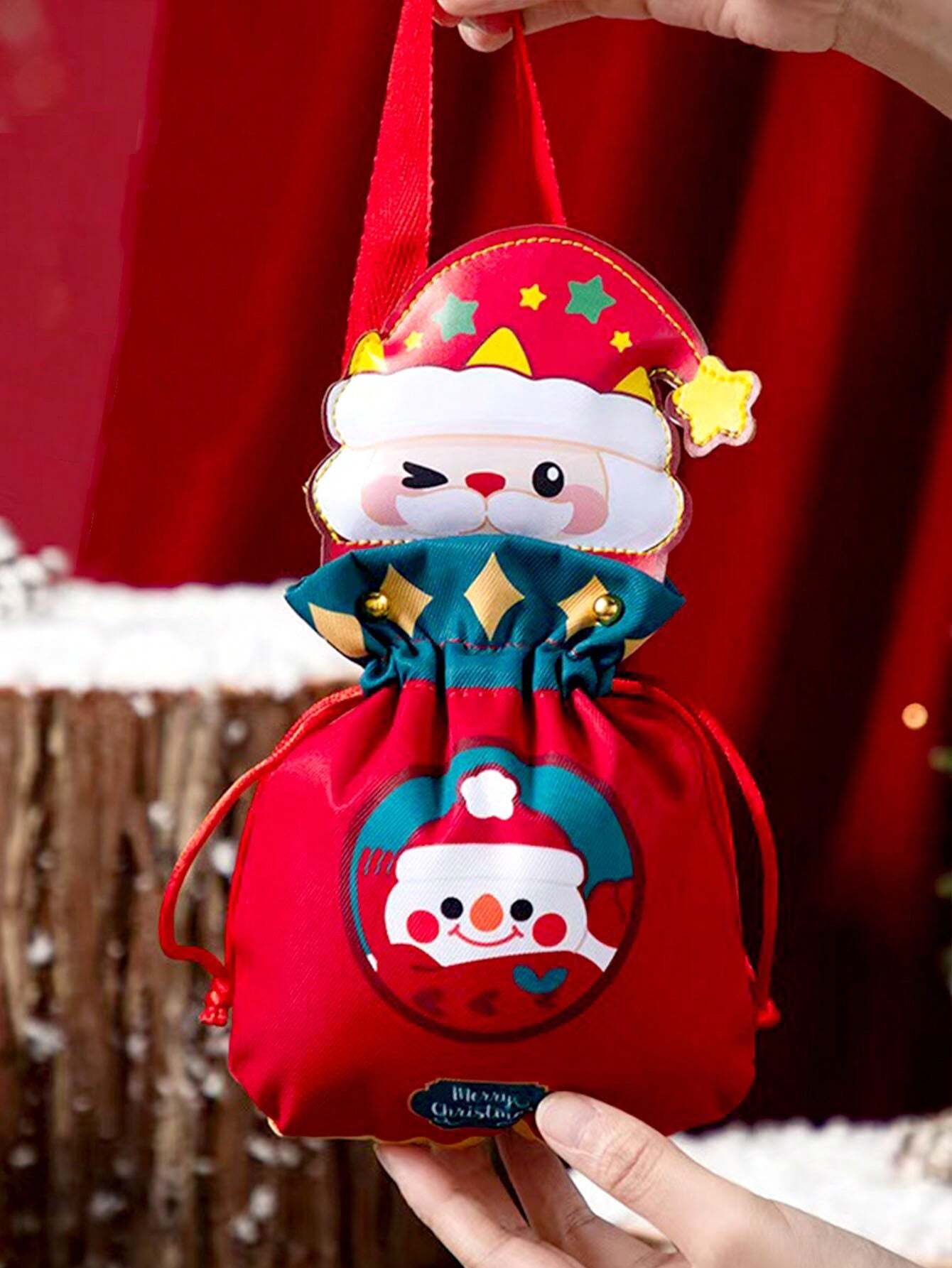 Christmas Santa Snowman Gift Bags