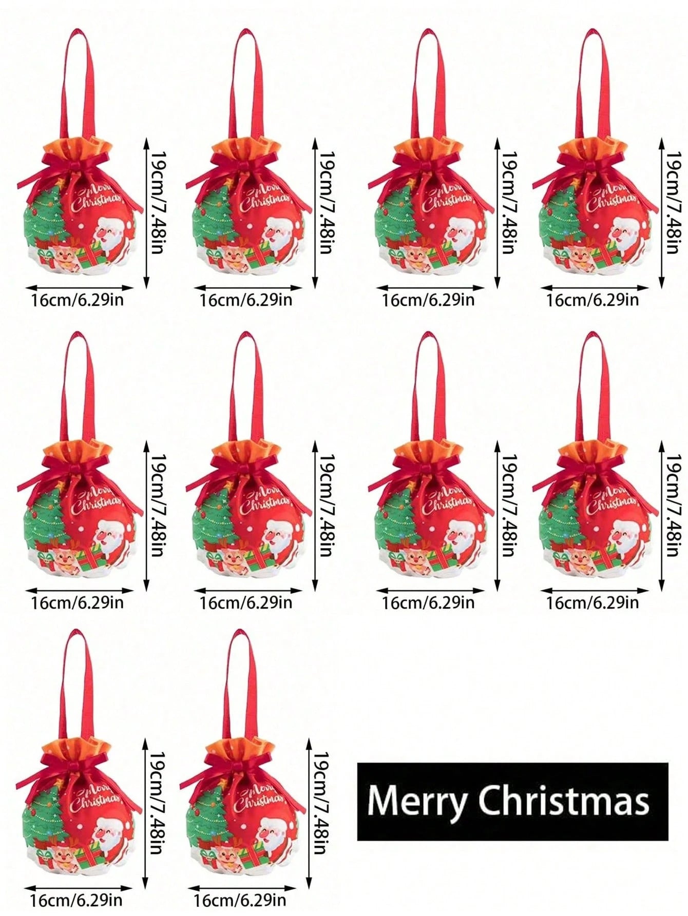 Christmas Santa Snowman Gift Bags