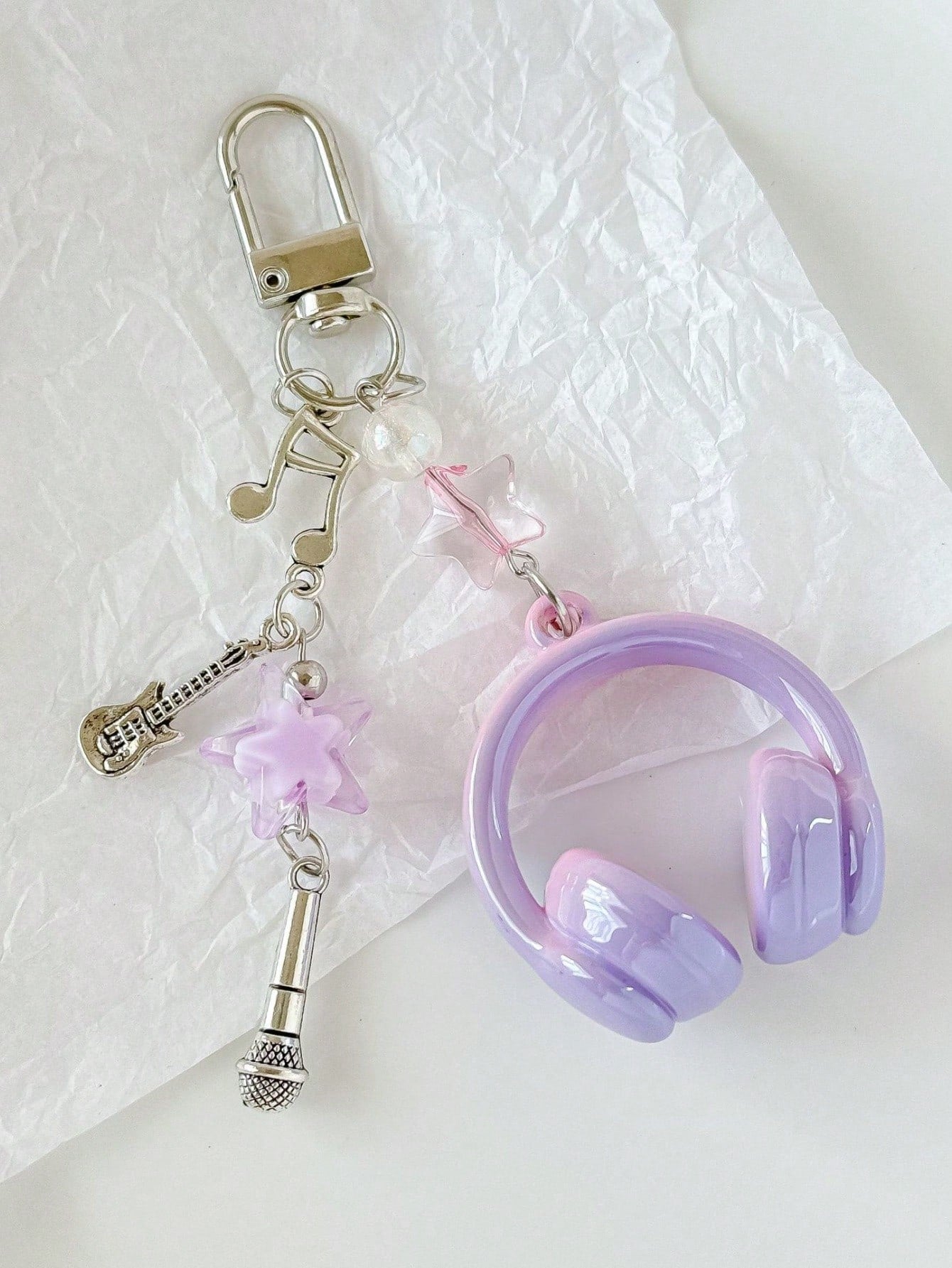 Unisex Music Earphone Keychain