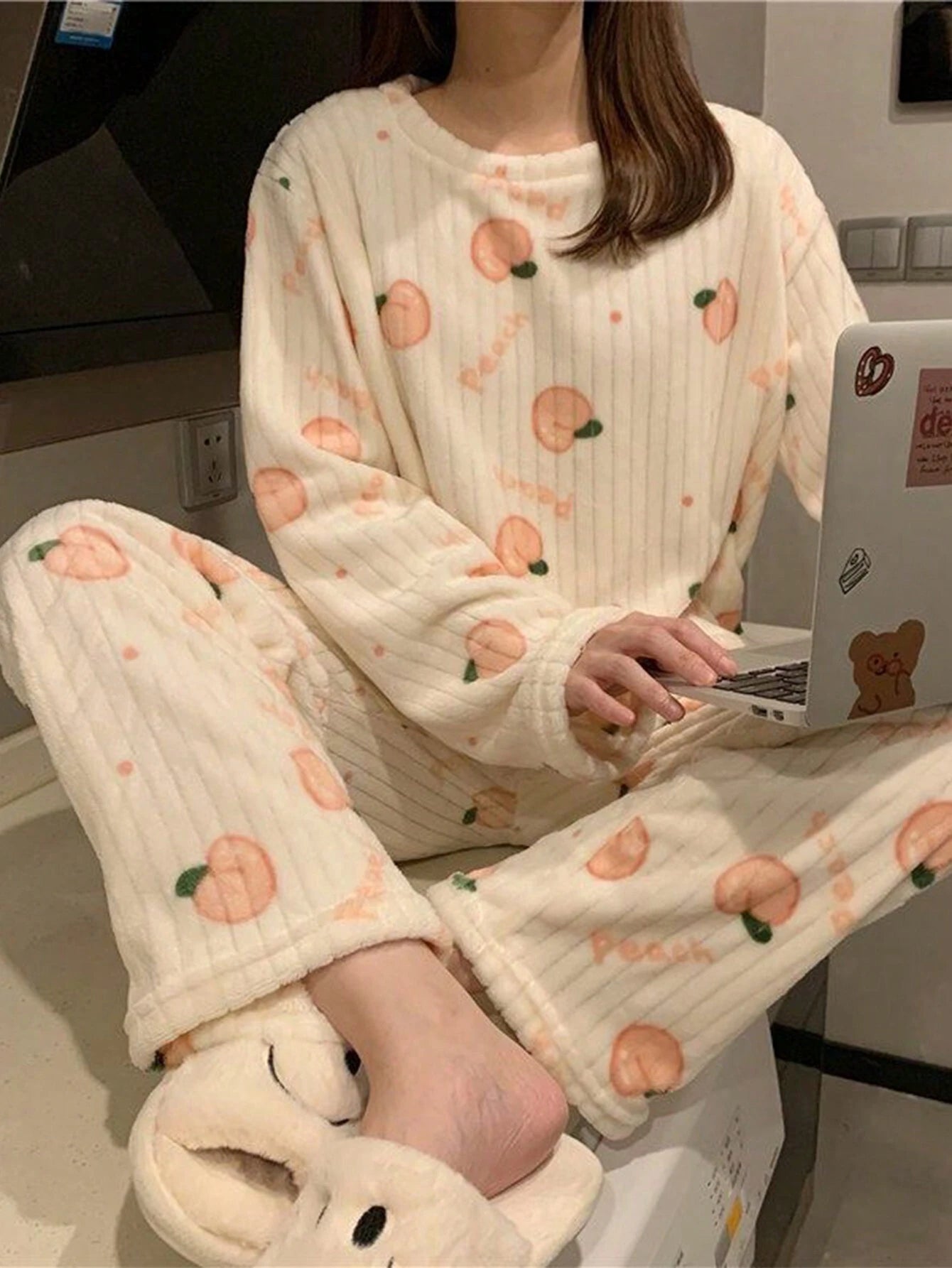 Winter Coral Fleece Pajama Set