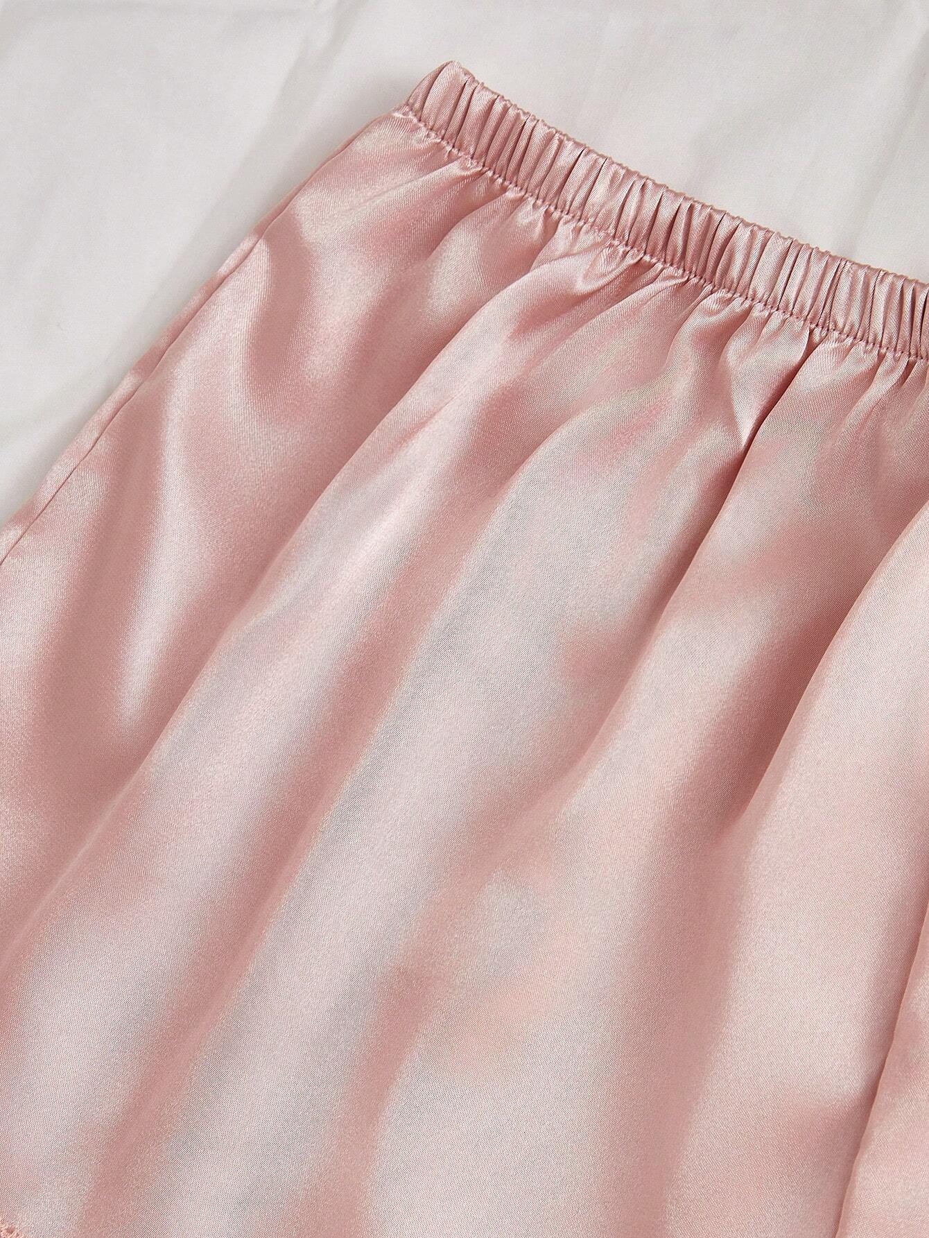 Women's Silk Imitation Sleepwear Set