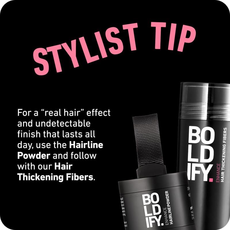 BOLDIFY Hairline Powder - Root Touch Up Hair Color for Gray Coverage - Bald Spot Concealing Hair Powder for Women & Men - 48-Hour Stain-Proof - Medium Blonde