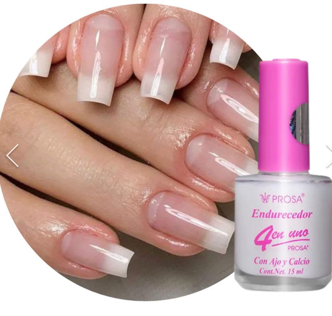 Esmalte Endurecedor de Uñas Prosa 4 en uno, Nail Hardener, 0.5 fl oz
