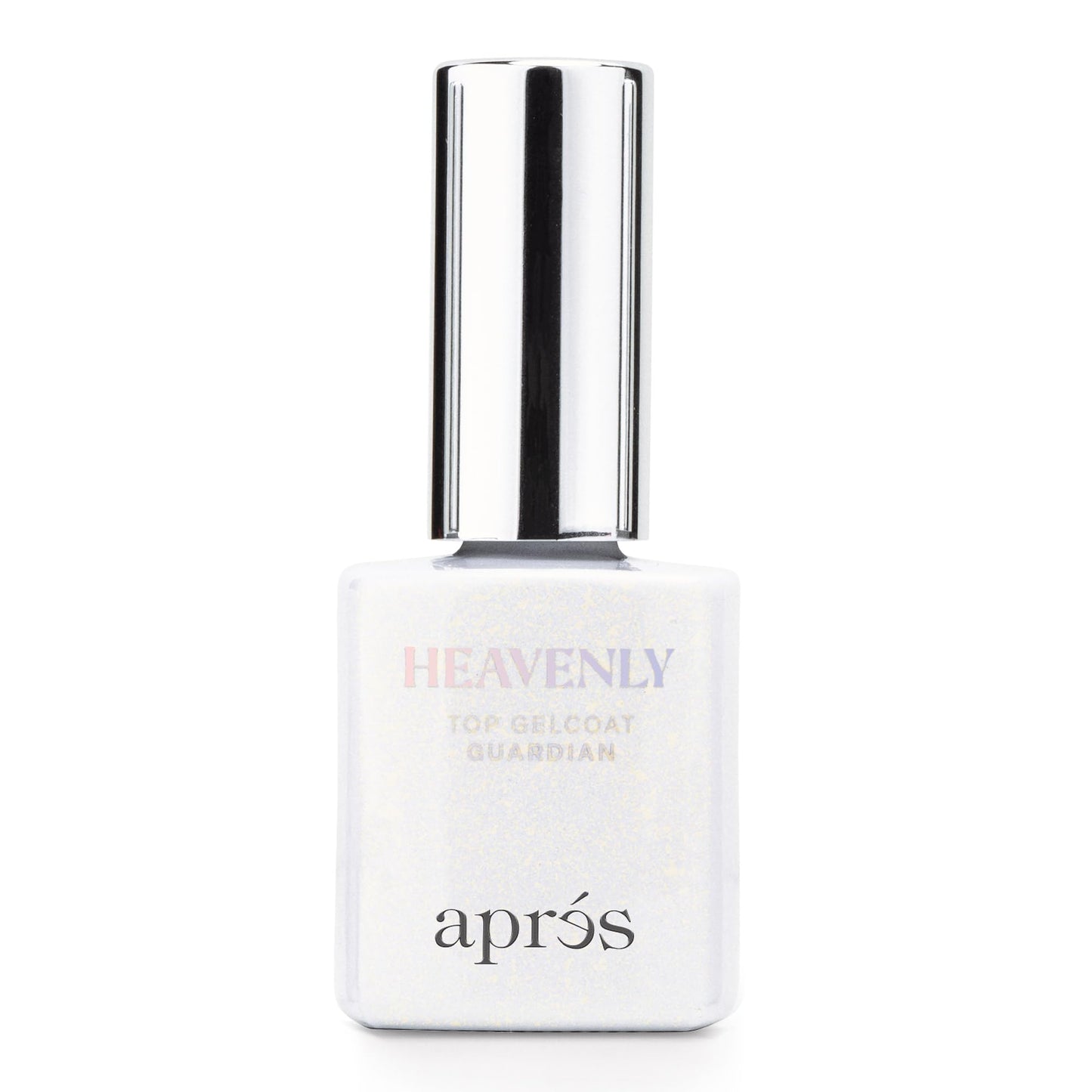 Apres Heavenly Top Gelcoat, 15 ml Non-Wipe Nail Gel Polish Top Coat, Shimmery Long Lasting Topcoat (Guardian, 15 ml)