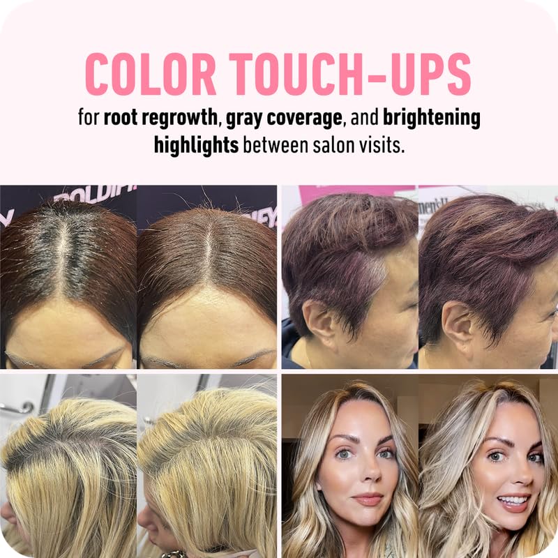 BOLDIFY Hairline Powder - Root Touch Up Hair Color for Gray Coverage - Bald Spot Concealing Hair Powder for Women & Men - 48-Hour Stain-Proof - Medium Blonde