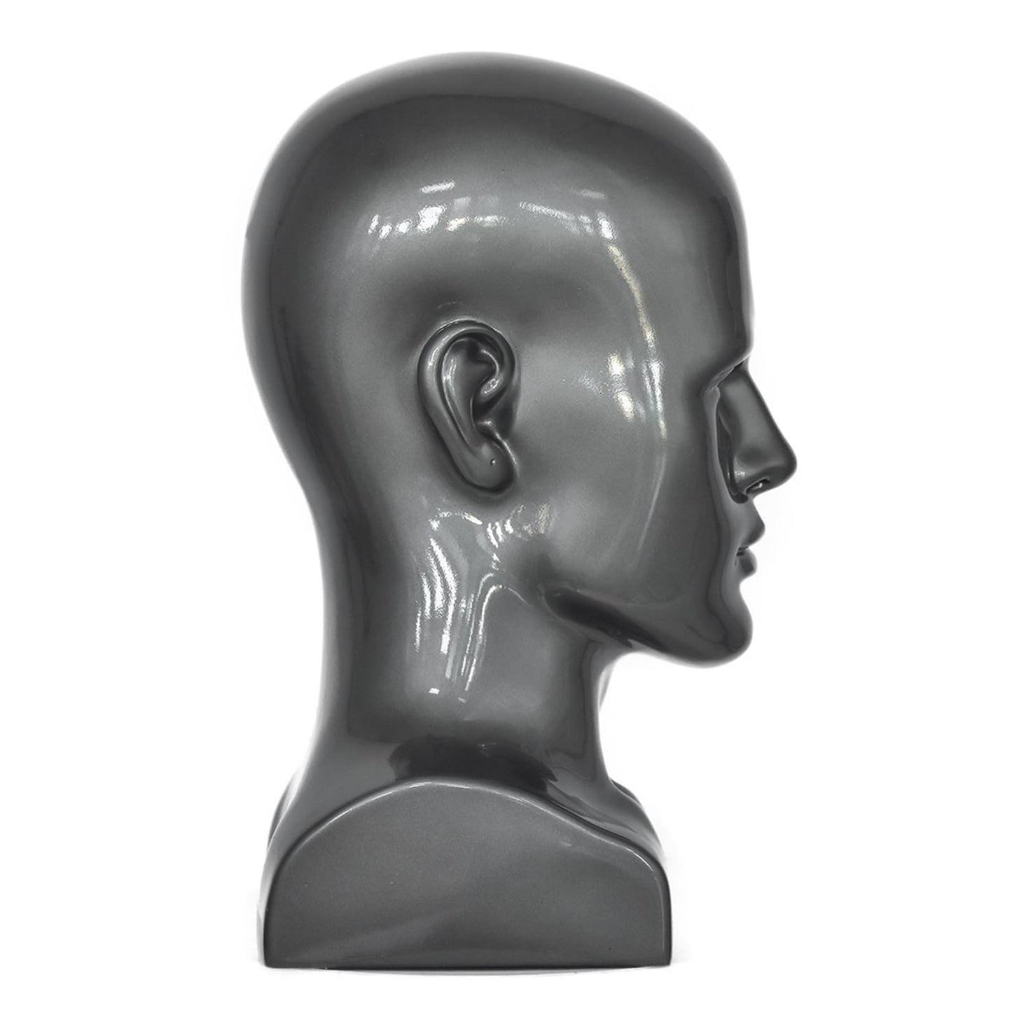 BLTYXT PVC Male Mannequin Head Professional Manikin Training Head for Display Headphone Game Console Hats Wigs Jewellery Glasses Facemask Caps Model Head (L90hh)