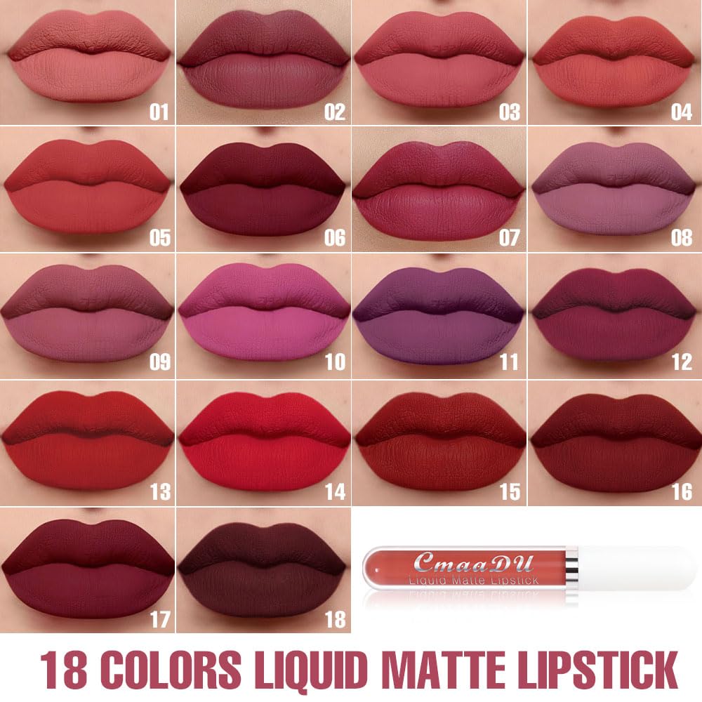 evpct 1Pcs Mauve Liquid Matte Lipstick Lipgloss Set for Women, labiales mate 24 horas originales matte larga duracion 24 Hour Lipstick Lip Stains Long Lasting Waterproof 24, 09#