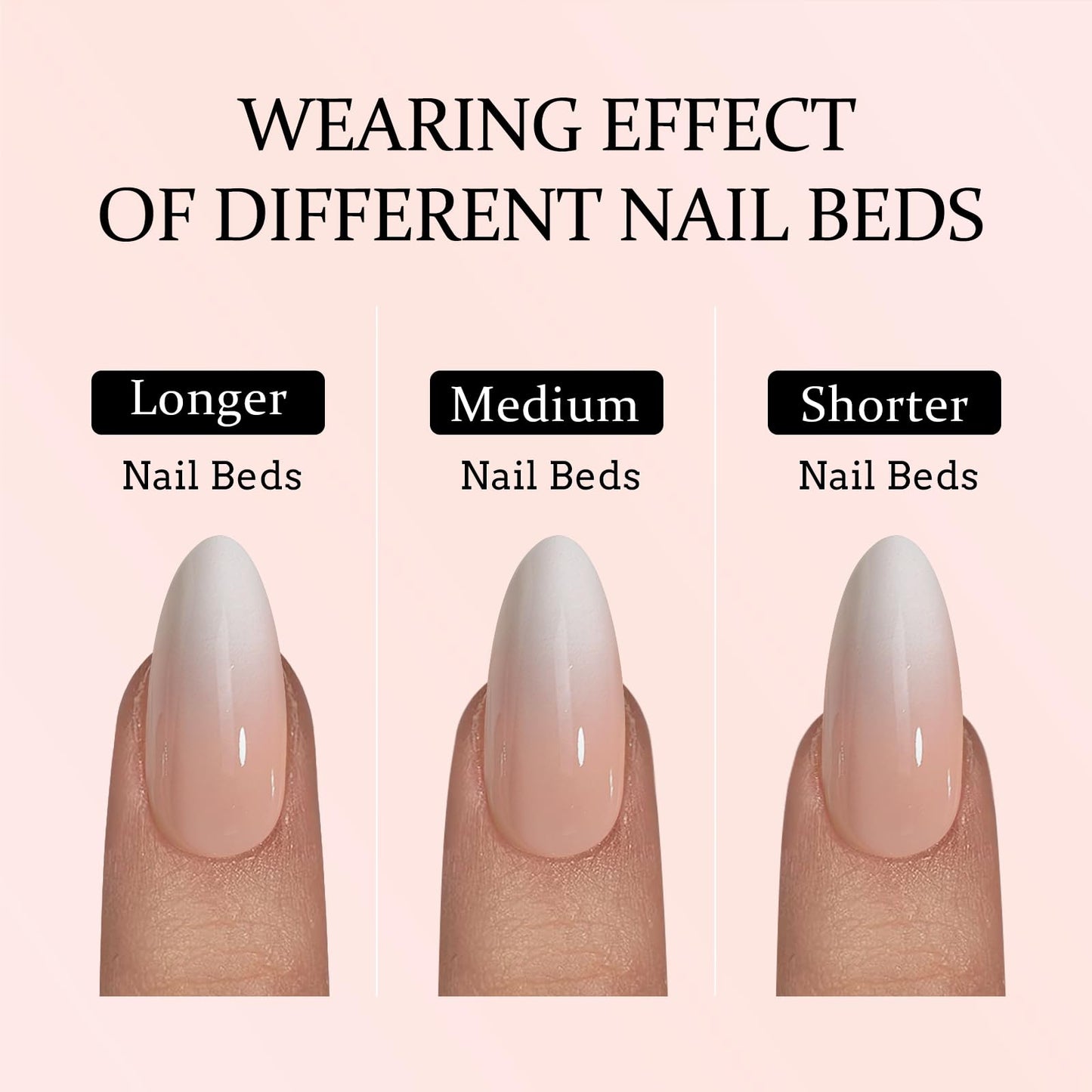 BTArtboxnails XCOATTIPS Ombre Nails - Press On Nails Medium Almond Shape, Soft Gel, 150Pcs 15 Sizes Soak Off Acrylic Fake Nails Gift for Home DIY