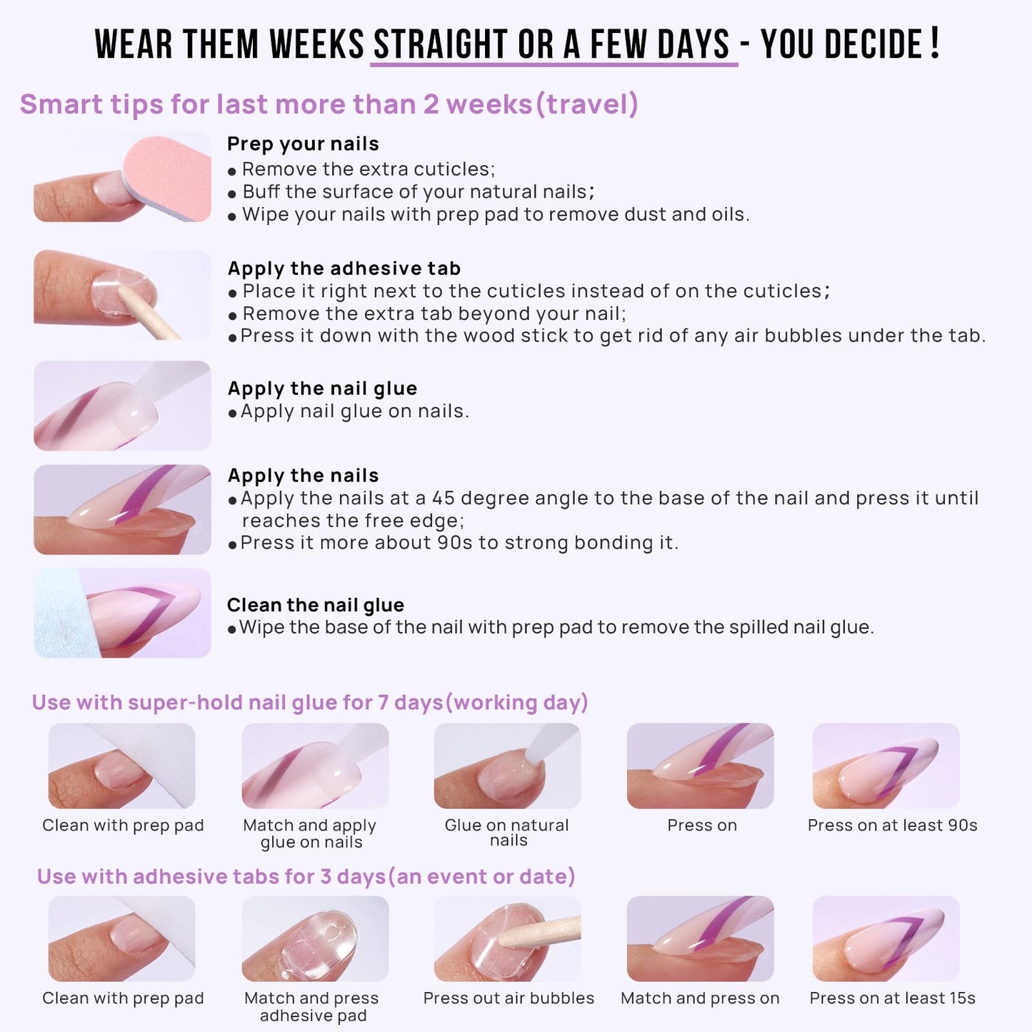 BTArtbox Press on Nails Short Square - Dark Brown Nails with Glossy French Tips in a Matte Finish, Soft Gel Fake Nails Glue On Nails in 16 Sizes for Gift, Coffee Toffee
