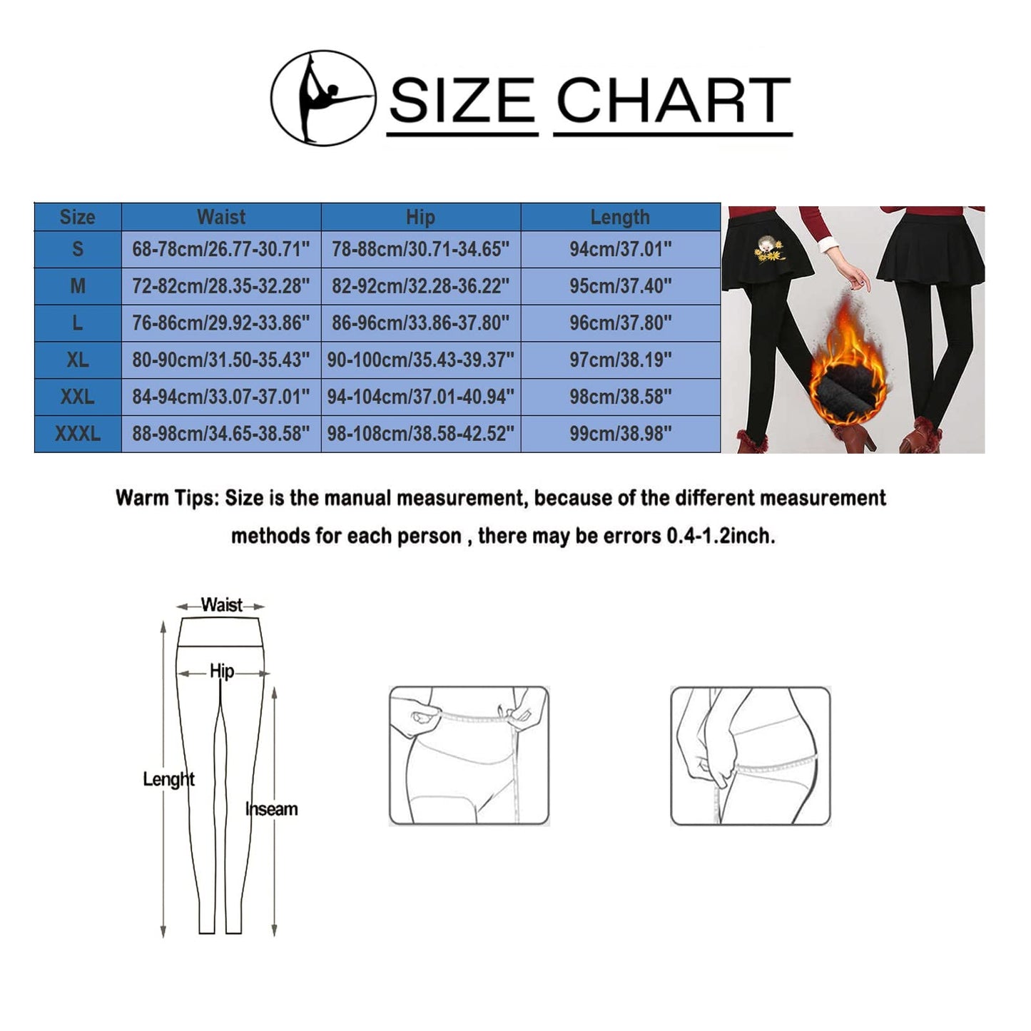 Aniywn Women's Leggings Skirt, Skirted Leggings, Active Skirt with Pockets, Tennis Pants Sports Fitness Culottes