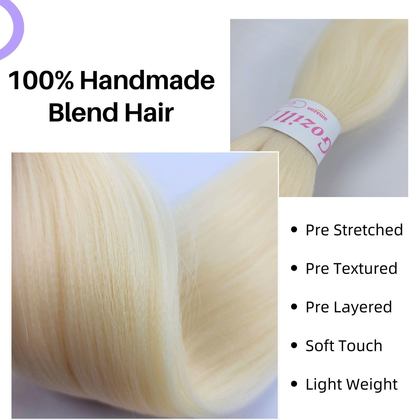 Blonde Braiding Hair Pre Stretched 30Inch Long Blonde Knotless Box Braids Hair for Braiding