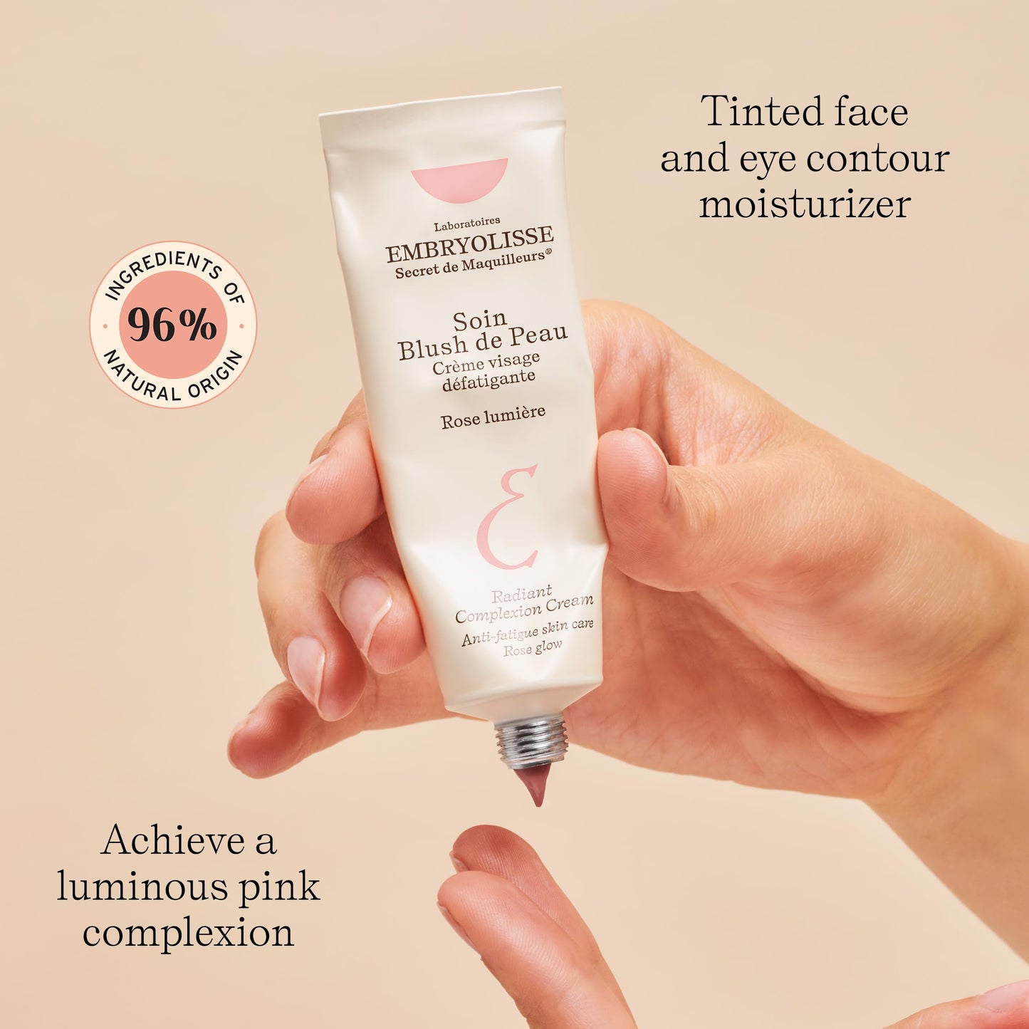 Embryolisse Radiant Complexion Cream. Hydrating and Illuminating Face Cream for Luminous, Glowing Skin - Rose Lumière, 1.01 Fl.Oz.