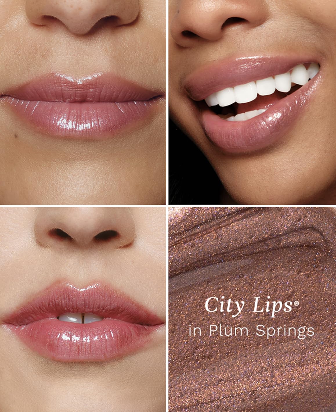 City Beauty City Lips Plumping Lip Gloss Plum Springs - High-Shine Gloss for Fuller, Younger-Looking Lips | Hydrating & Smoothing Lip Treatment Hyaluronic Acid