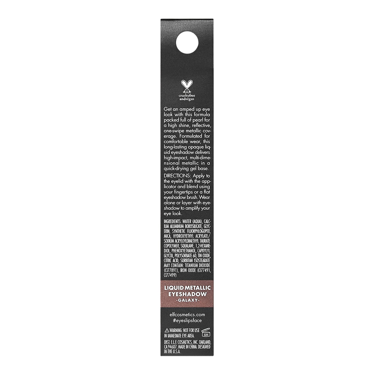 e.l.f. Liquid Metallic Eyeshadow, Quick-Drying, Long-Lasting, Gel-Based Formula For One-Swipe Pigmented Coverage, Vegan & Cruelty-Free, Galaxy
