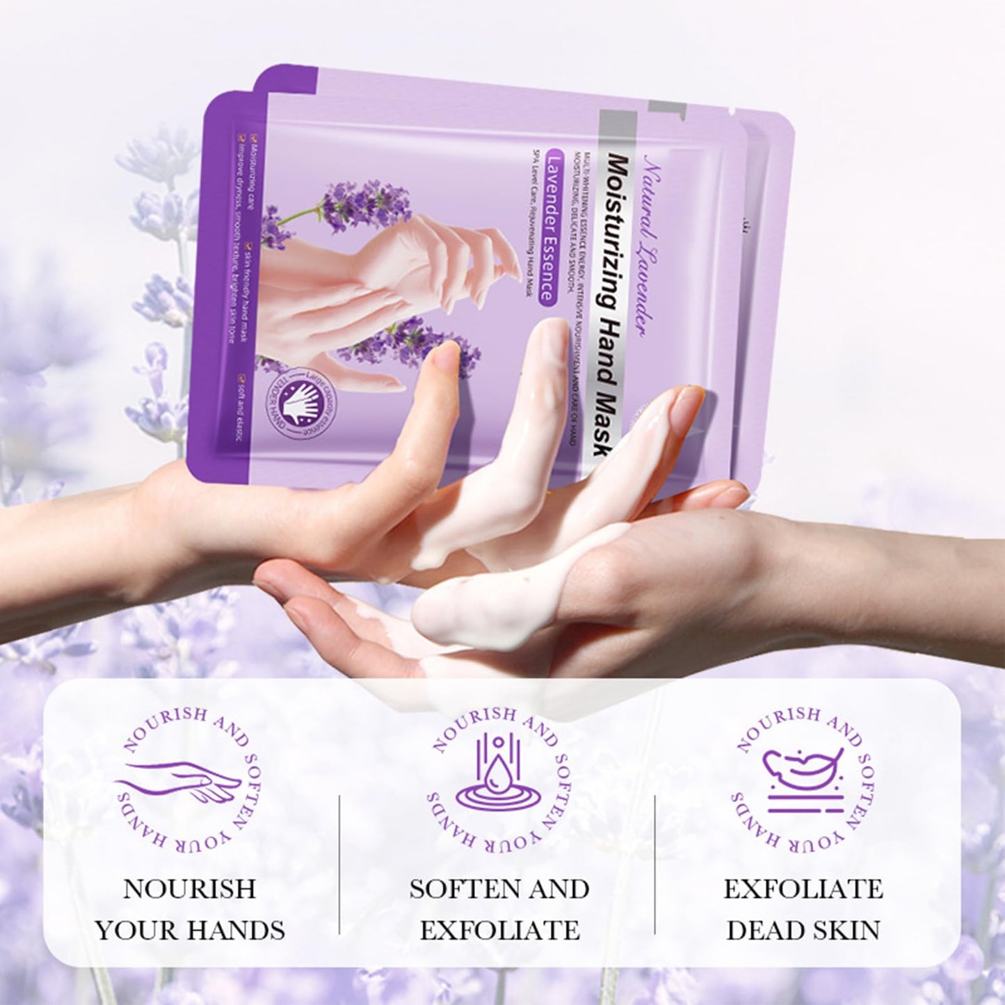 ASMAYSA Moisturizing Hand Mask Gloves, 9 Pairs Hydrating Hand Mask For Dry Cracked Hands, Hand Peeling Mask, Hand Exfoliator Peeling Mask for Women