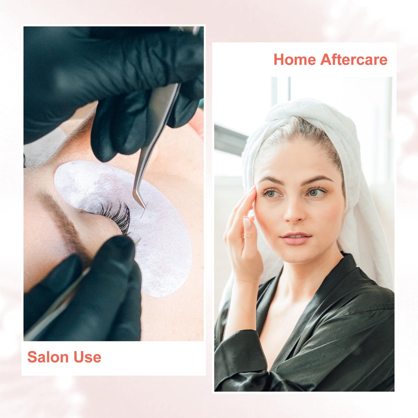 AuReve Lash Shampoo Concentrate 30ml Lash Cleanser Concentrate Add Hyaluronic Acid Oil-Free Lash Extension Shampoo Perfect for Salon,Peach