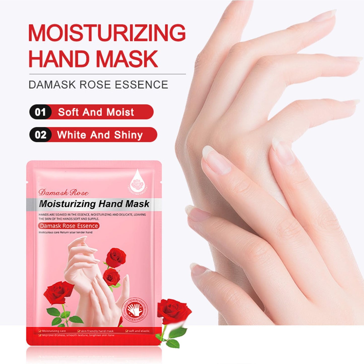 ASMAYSA Moisturizing Hand Mask Gloves, 9 Pairs Hydrating Hand Mask For Dry Cracked Hands, Hand Peeling Mask, Hand Exfoliator Peeling Mask for Women