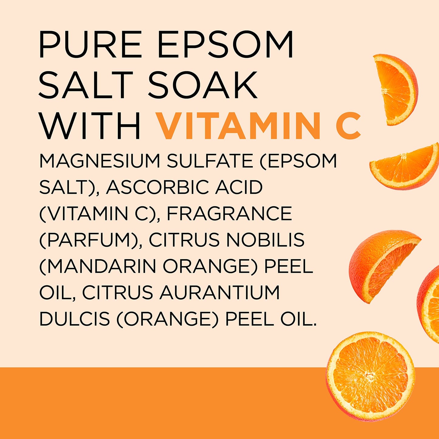 Dr Teal's Salt Soak with Pure Epsom Salt, Glow & Radiance with Vitamin C & Citrus Essential Oils, 3 lbs (Pack of 2)
