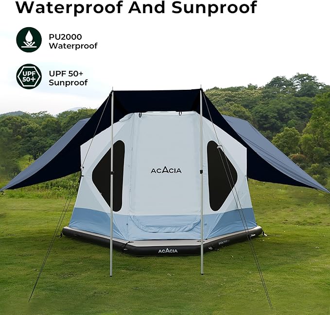 ACACIA Canopy XL for Space Acacia Camping System, PU2000 Waterproof Camping Tarp for 4 Season Camping, UPF50+ Sunproof Tent Tarp with 4 Telescoping Poles, Carry Bag, Star Night
