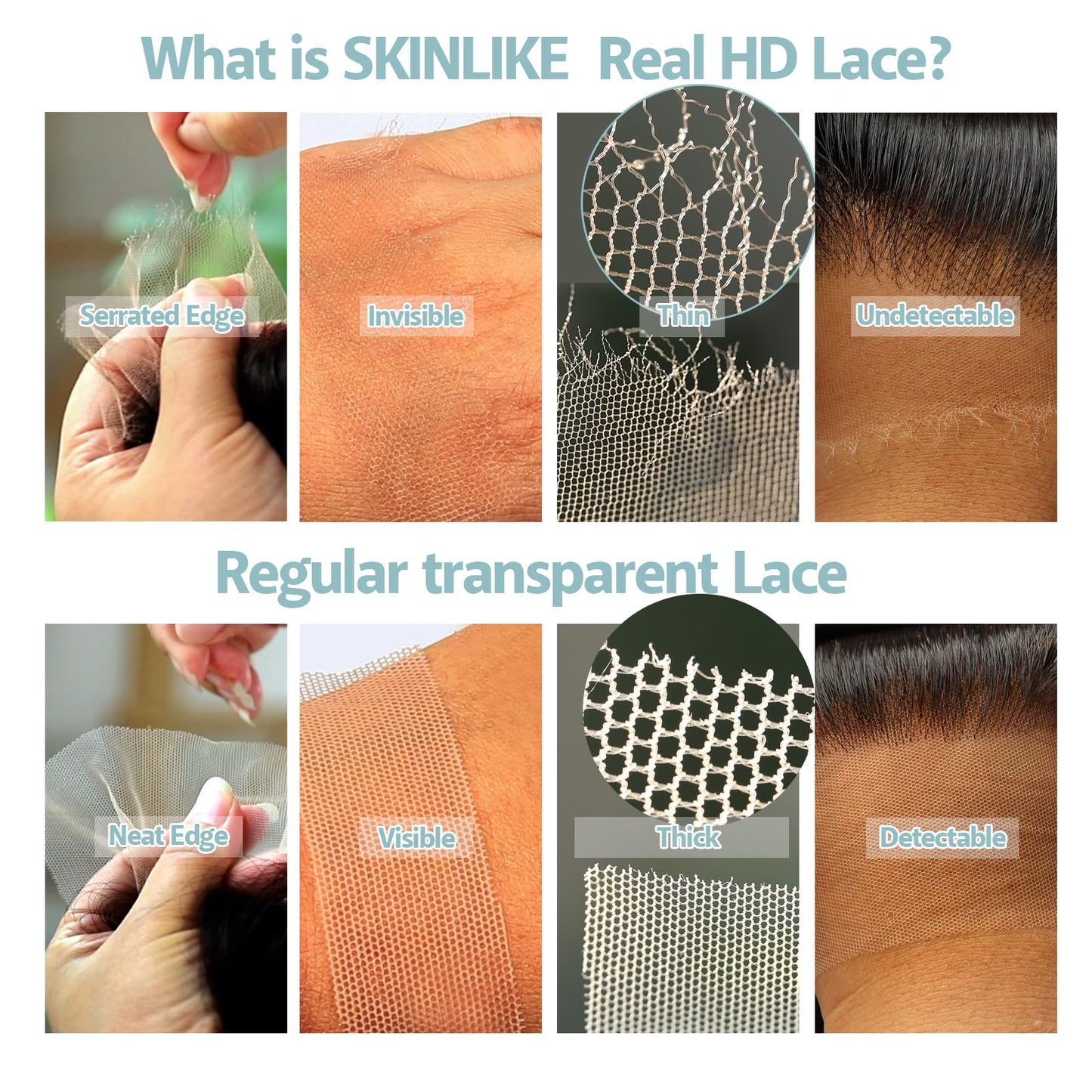 BEEOS 13x6 SKINLKE HD Lace Front Wig, Curly Pre-Plucked Bleached All Knots Invisible HD Lace Melt into Any Skin Tone True 180% Density 18 Inch Human Hair Wig