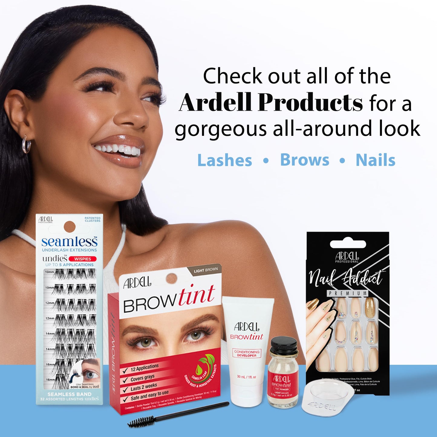 Ardell Seamless Underlash Extensions Naked - Patented DIY Lash Clusters, 36 Assorted Lengths, Eyelash Extension Kit with Bond & Seal, Remover, Applicator for Natural Lashes, 1-Pack