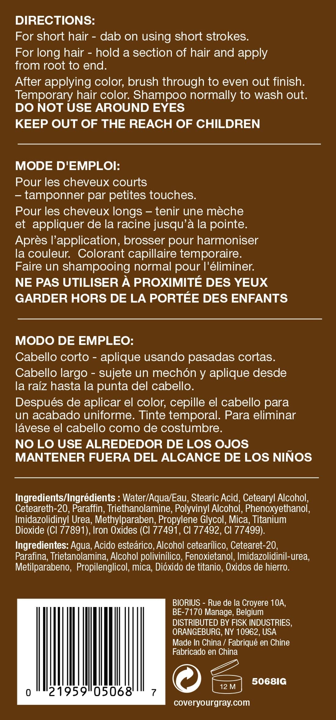 Cover Your Gray Brush-In Wand - Dark Brown