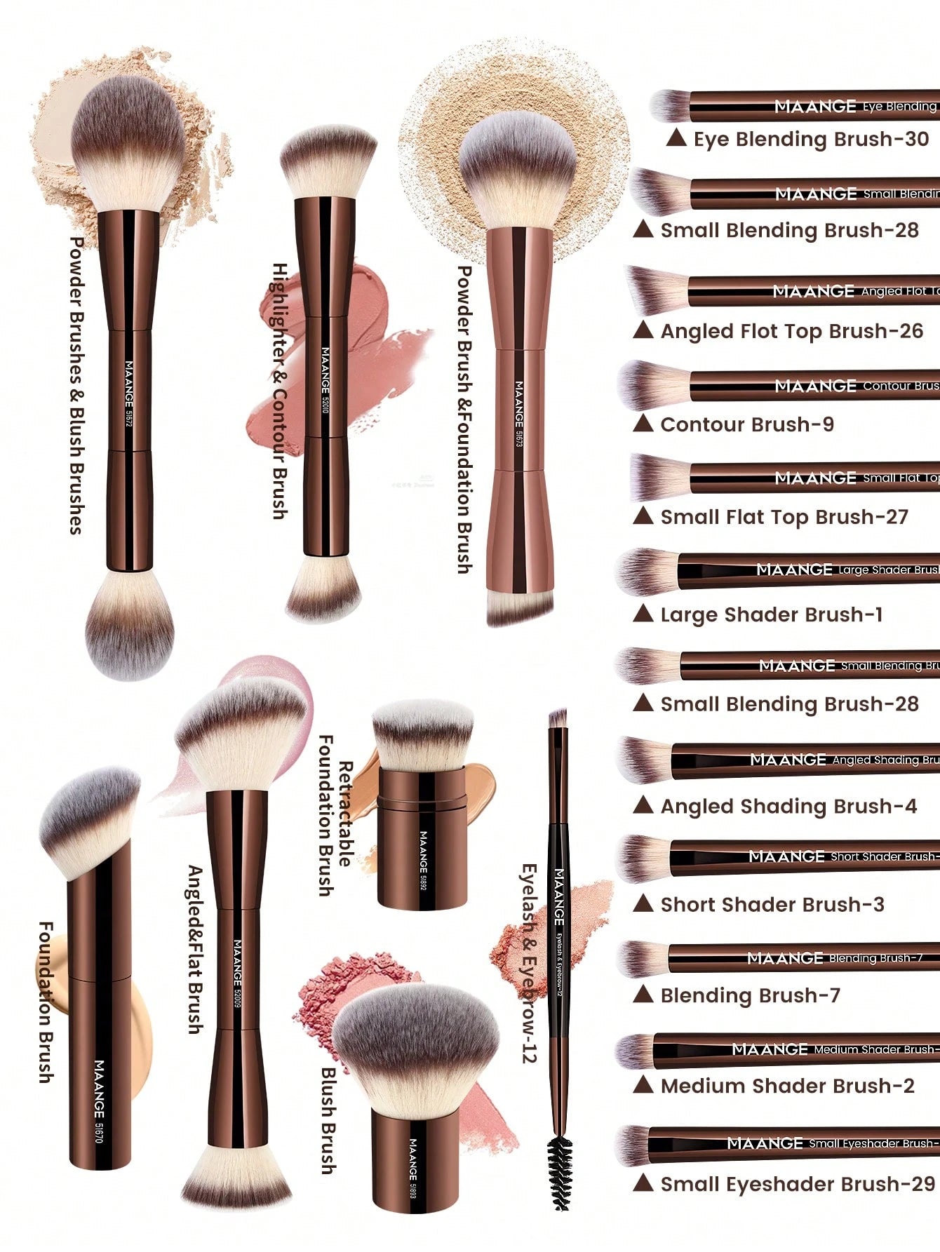 MAANGE 23-Piece Makeup Brush Set