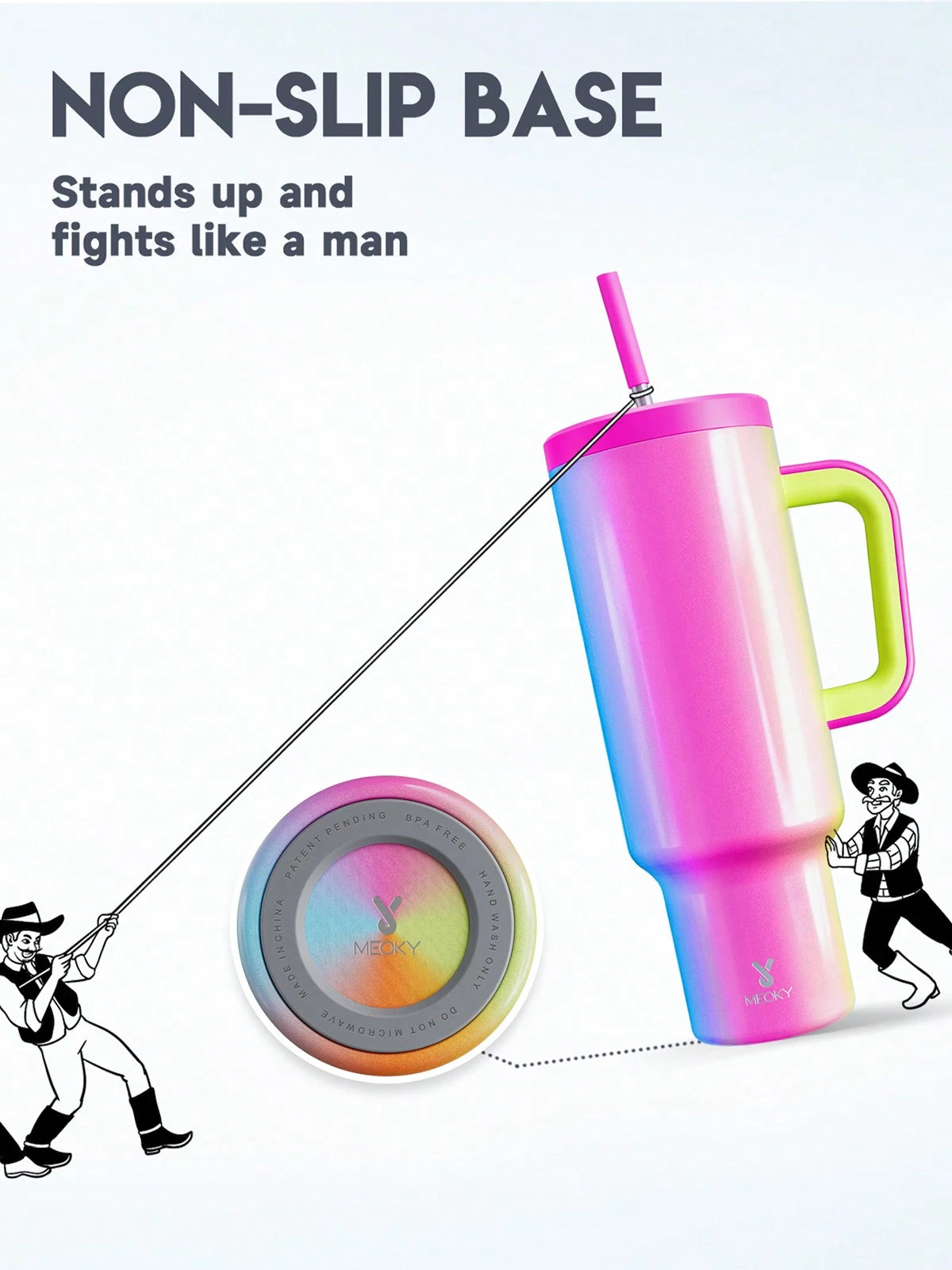 Meoky 50oz Insulated Handle Tumbler