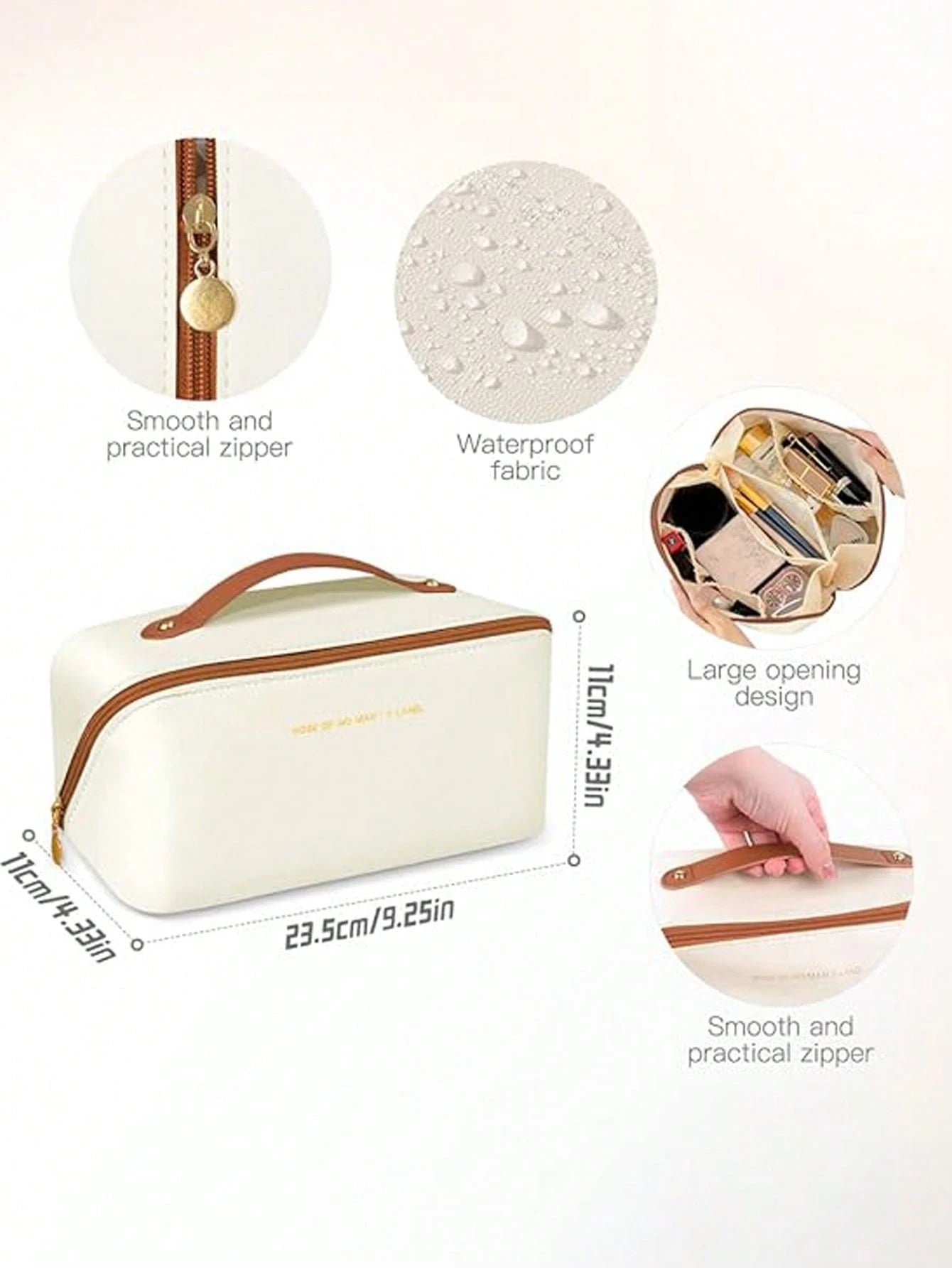 PU Leather Waterproof Cosmetic Bag