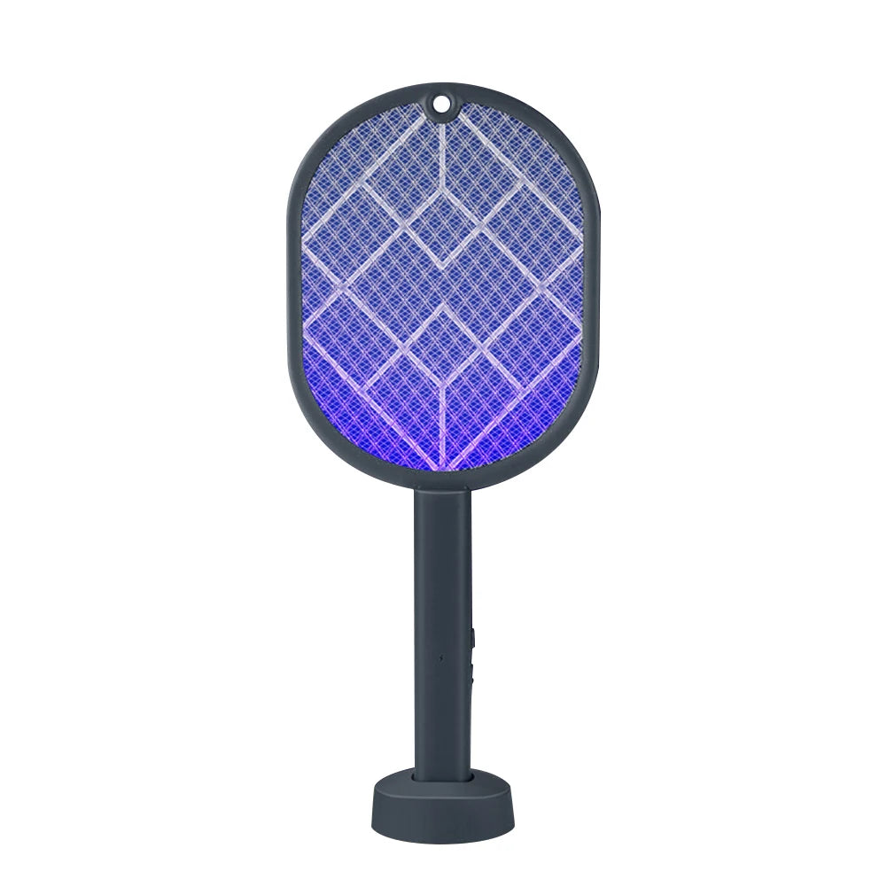2-in-1 Electric Mosquito Swatter Mosquito Killer USB Rechargeable Angle Adjustable Electric Bug Zapper Fly Bat Insect Swatter