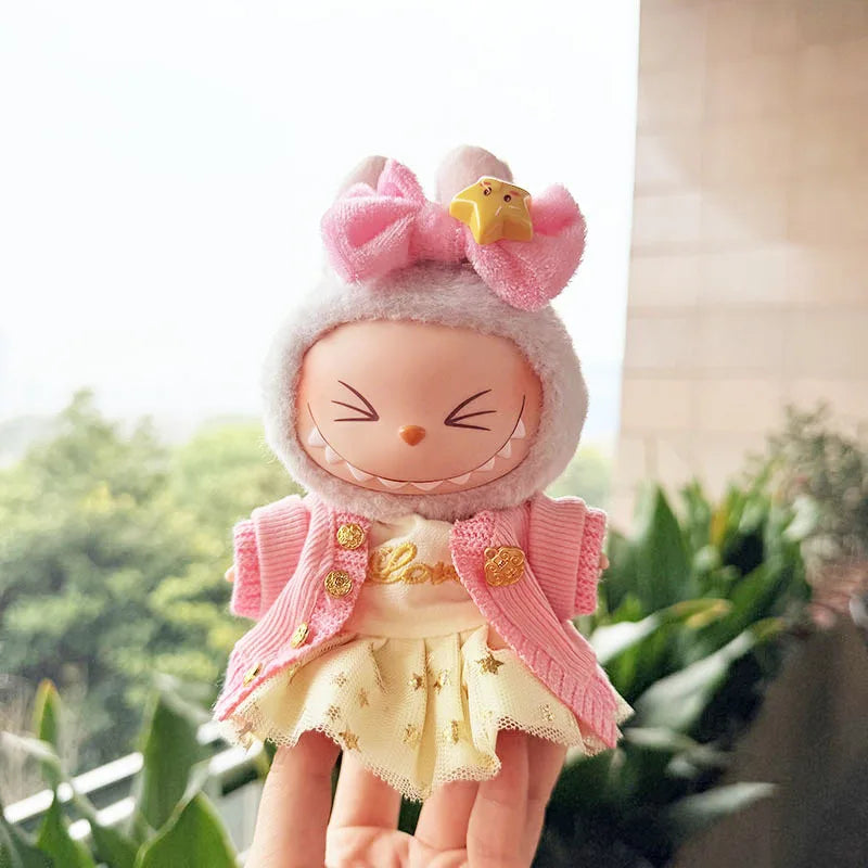 PopMart Labubu 17cm Plush Doll Clothes Set