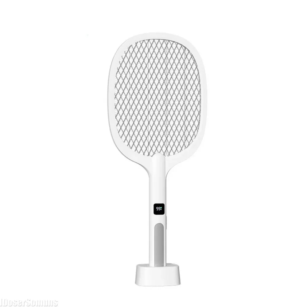 Electric Fly Swatter Insect Killer 4000V Type-C Rechargeable Detachable Handheld Automatic Tapping Mode Indoor and Outdoor