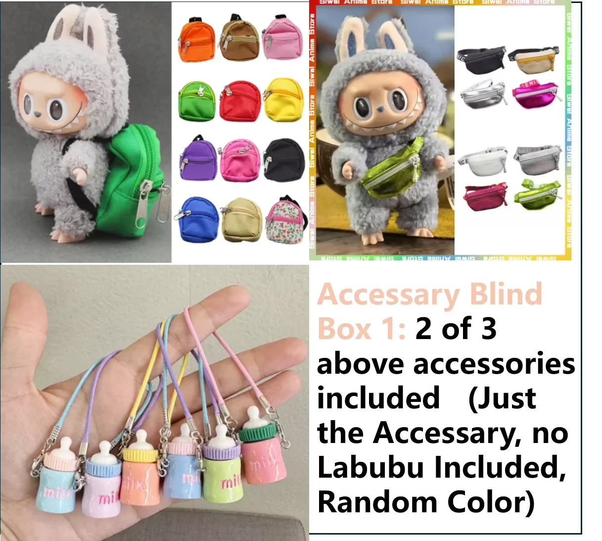 Popmart Labubu Monster Doll Backpack Blind Box Pendant