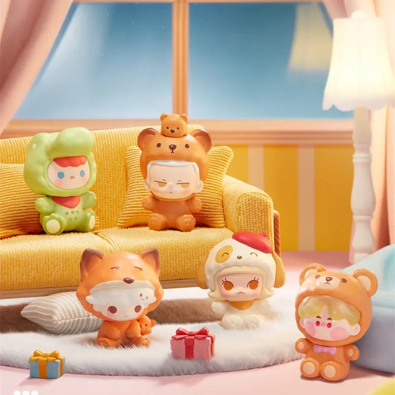 Popbean Animal Pajama Party Labubus Figure Gift