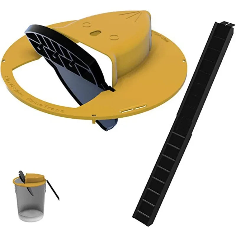 Household fully automatic continuous mouse trap, super indoor new type flip cover trap(Bucket needs to be prepared by yourself)