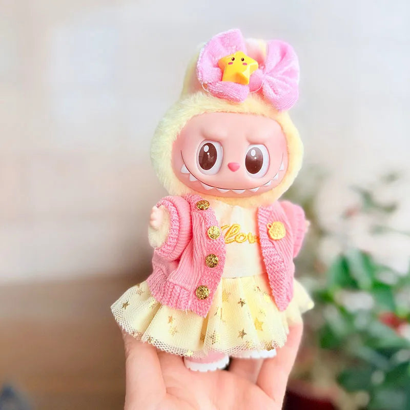 PopMart Labubu 17cm Plush Doll Clothes Set