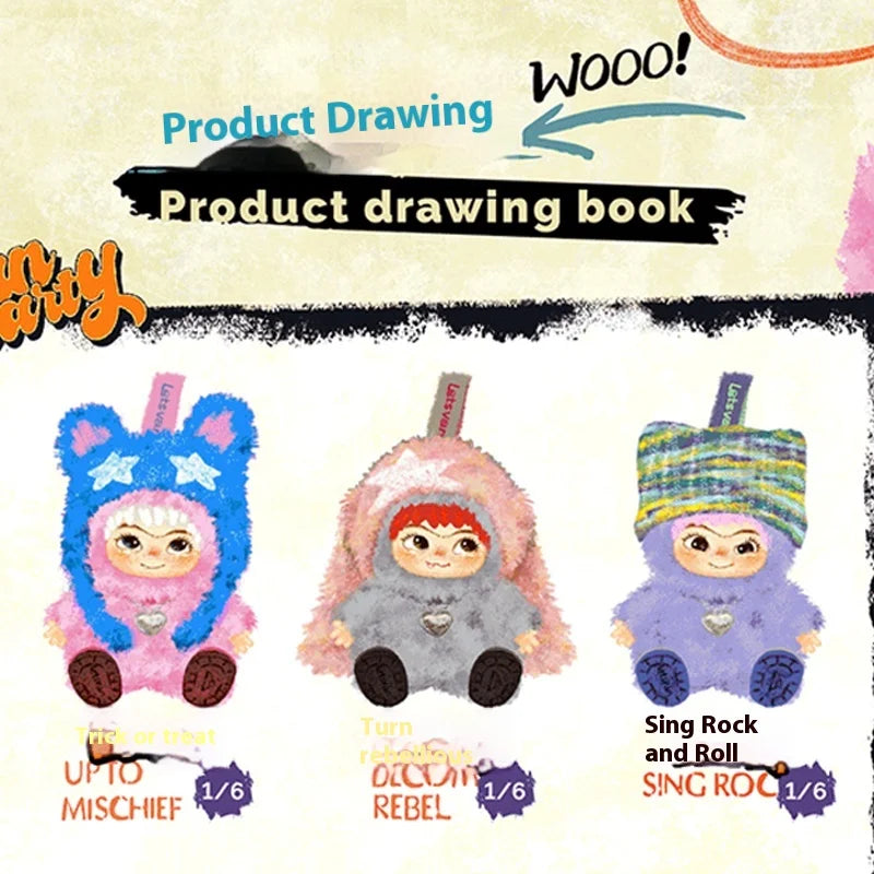 POP MART Labubu Doll MINISO Wakuku Blind Box