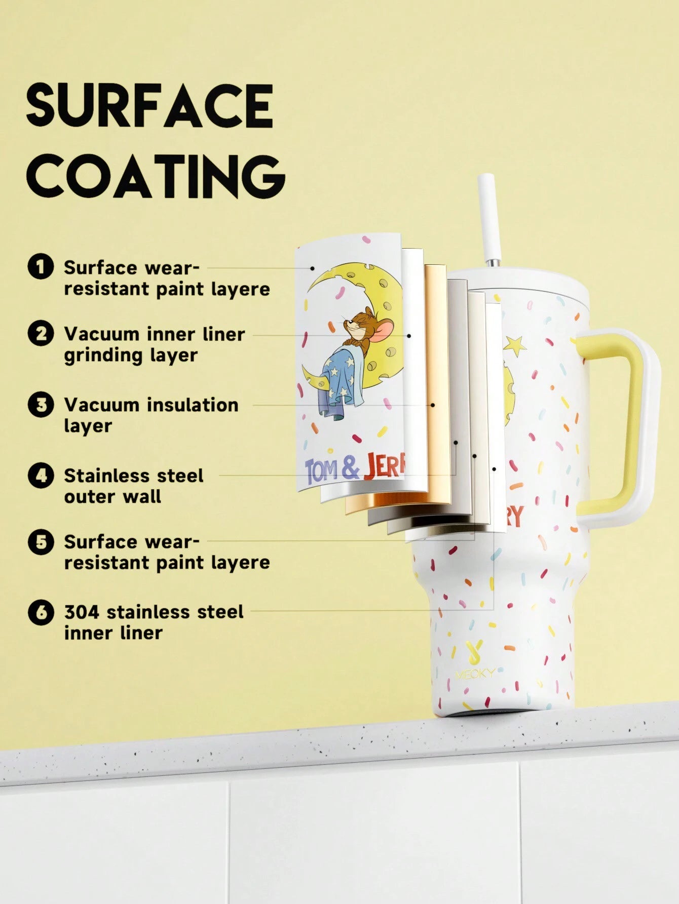 Meoky TOM & JERRY 40oz Tumbler