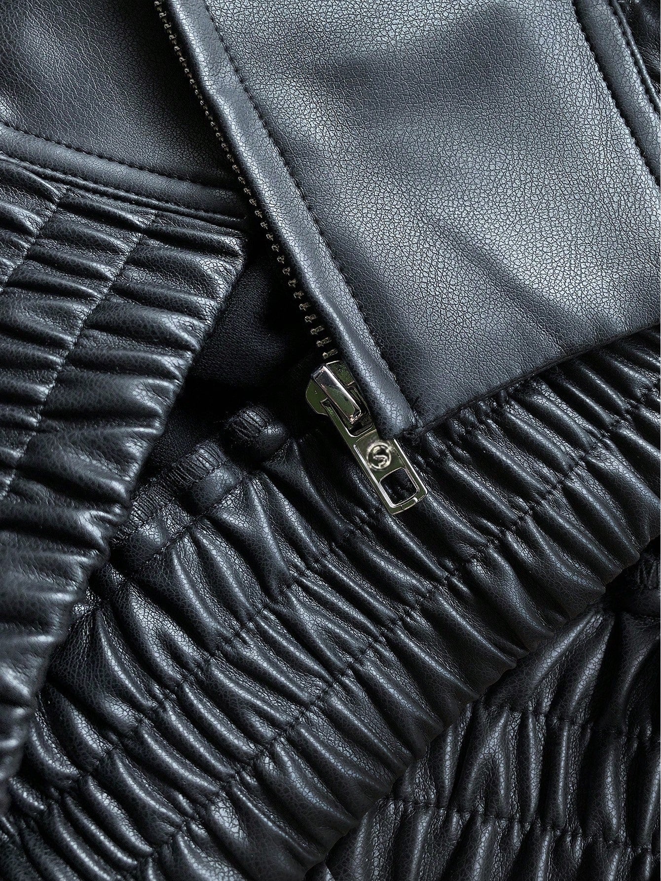 Women’s Casual Black PU Jacket