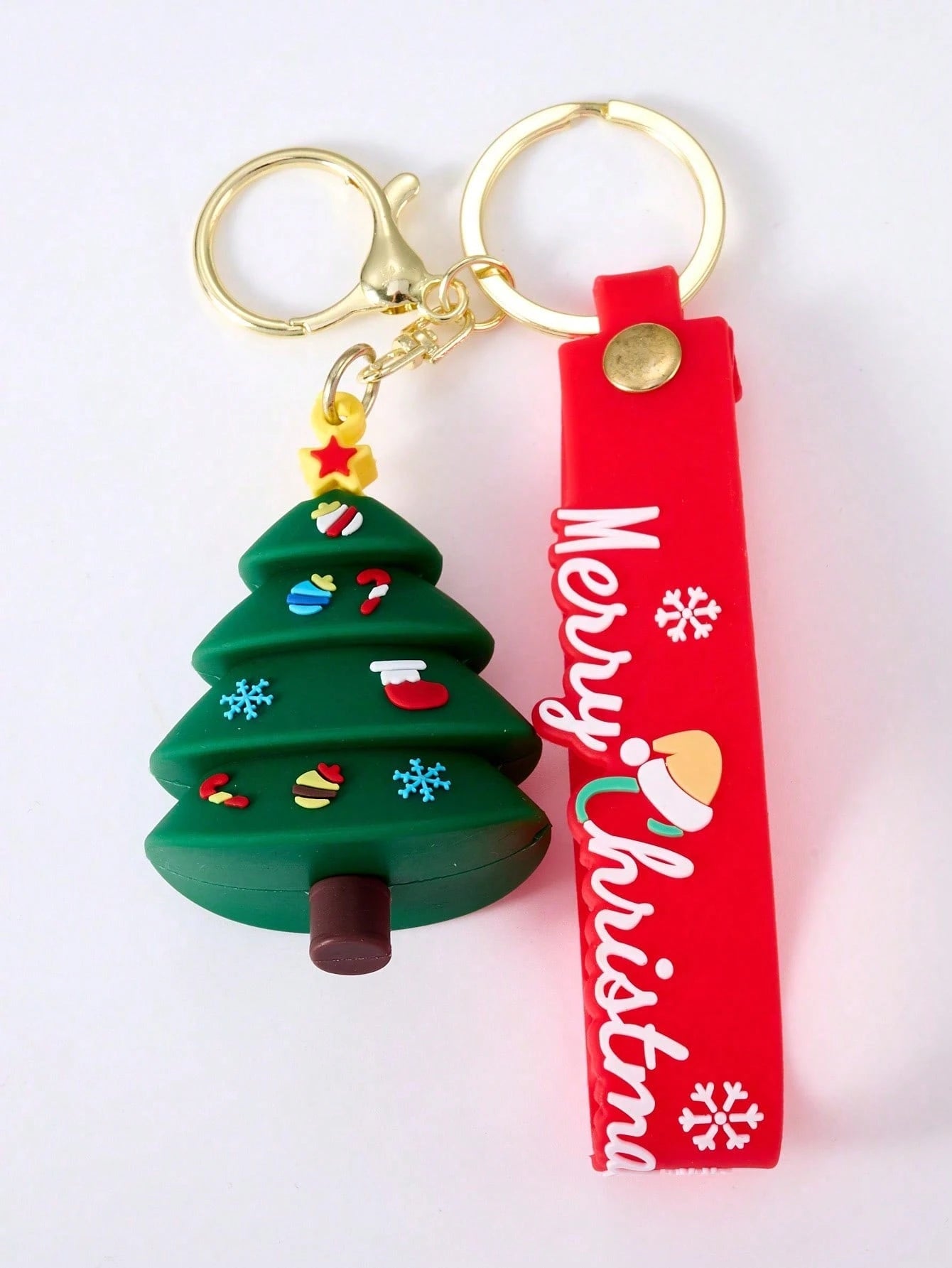 1-5pcs Christmas Holiday Keychains