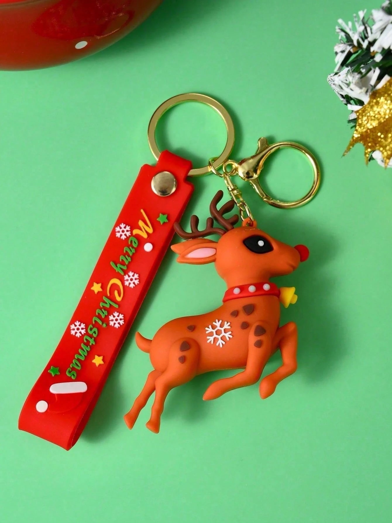 1-5pcs Christmas Holiday Keychains
