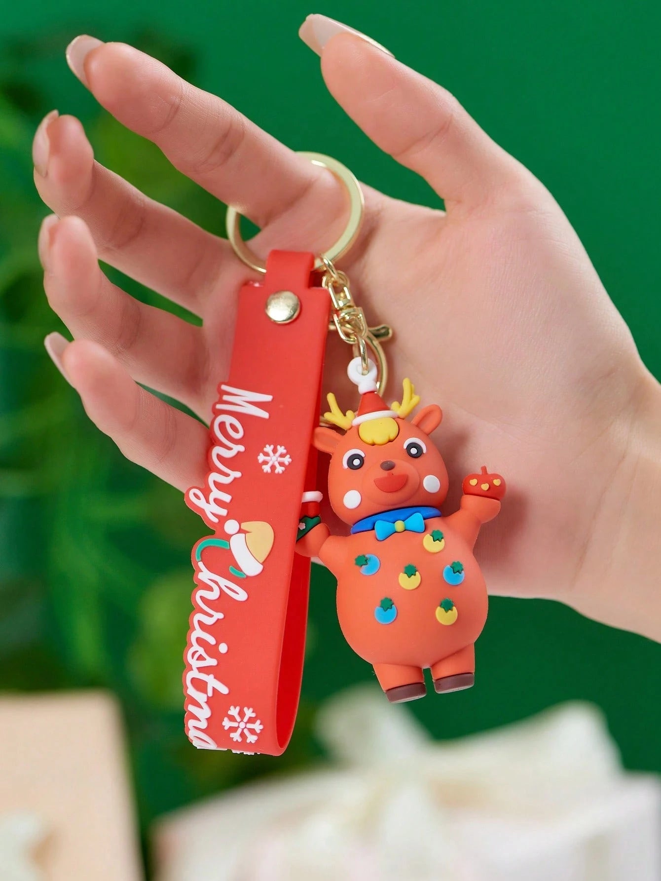 1-5pcs Christmas Holiday Keychains