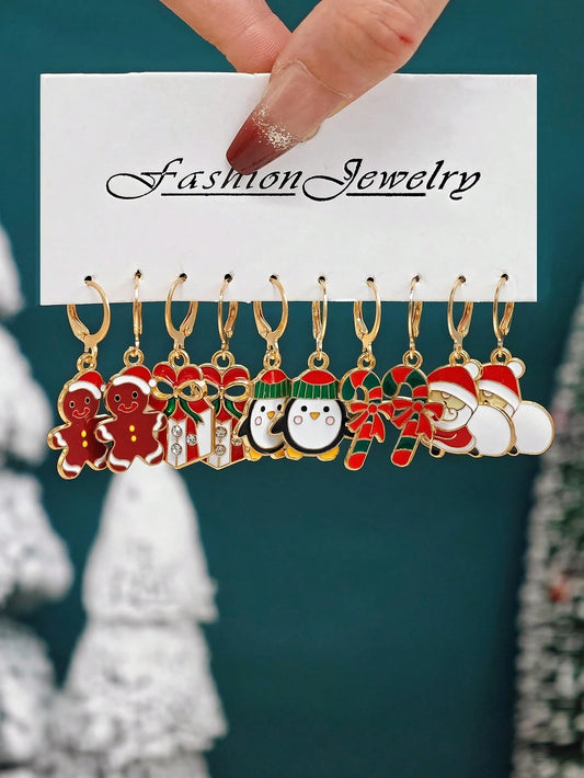10/40pcs Christmas Charm Earrings